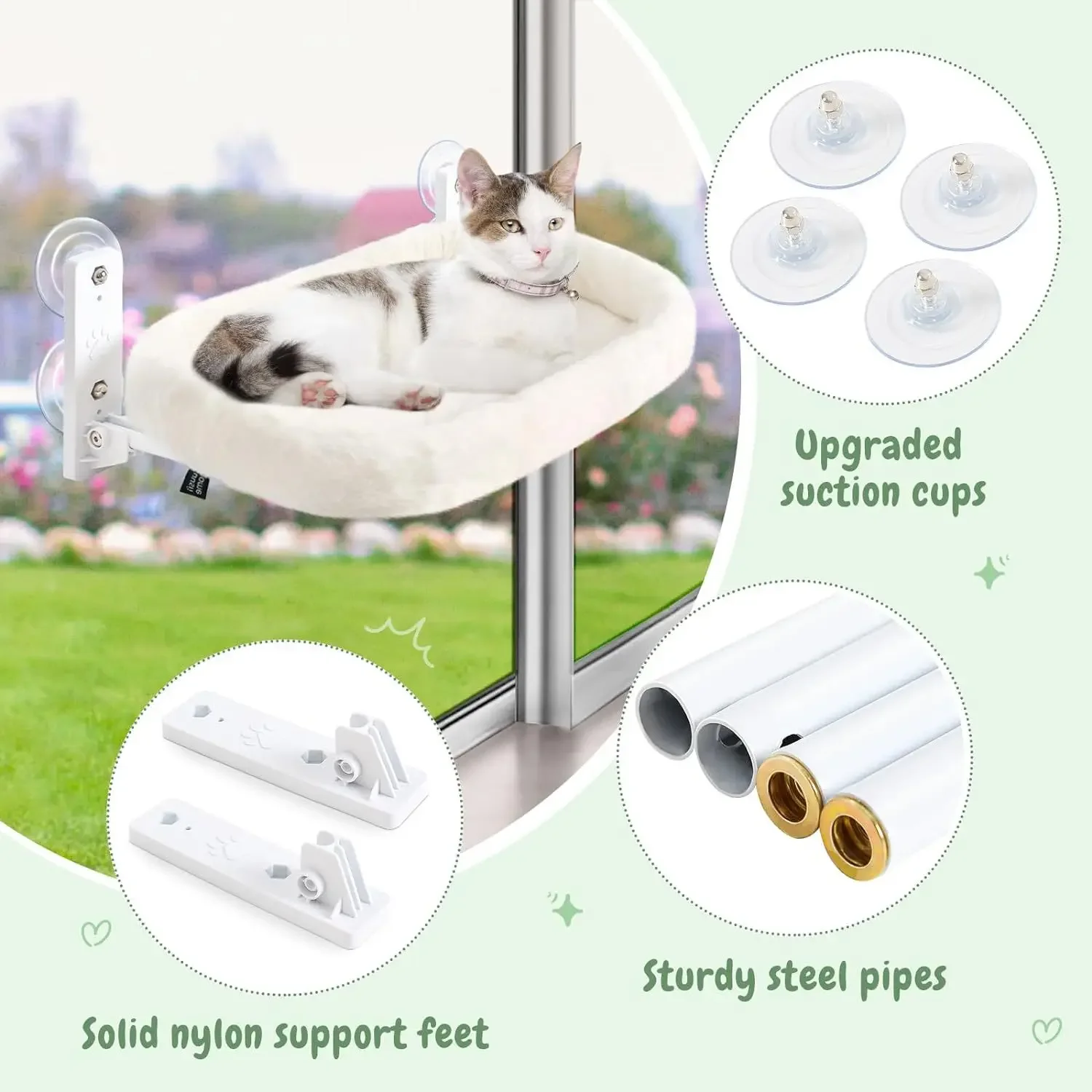 Cat Hammock Window Habitat Cat Sunbathing Glass Hanging Suction Cup Balcony Pet Nest Pet Bed