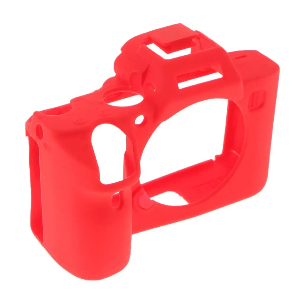 for Sony A7III A7RIII A7MIII Silicone Skin Cover Protector Housing Shell Red