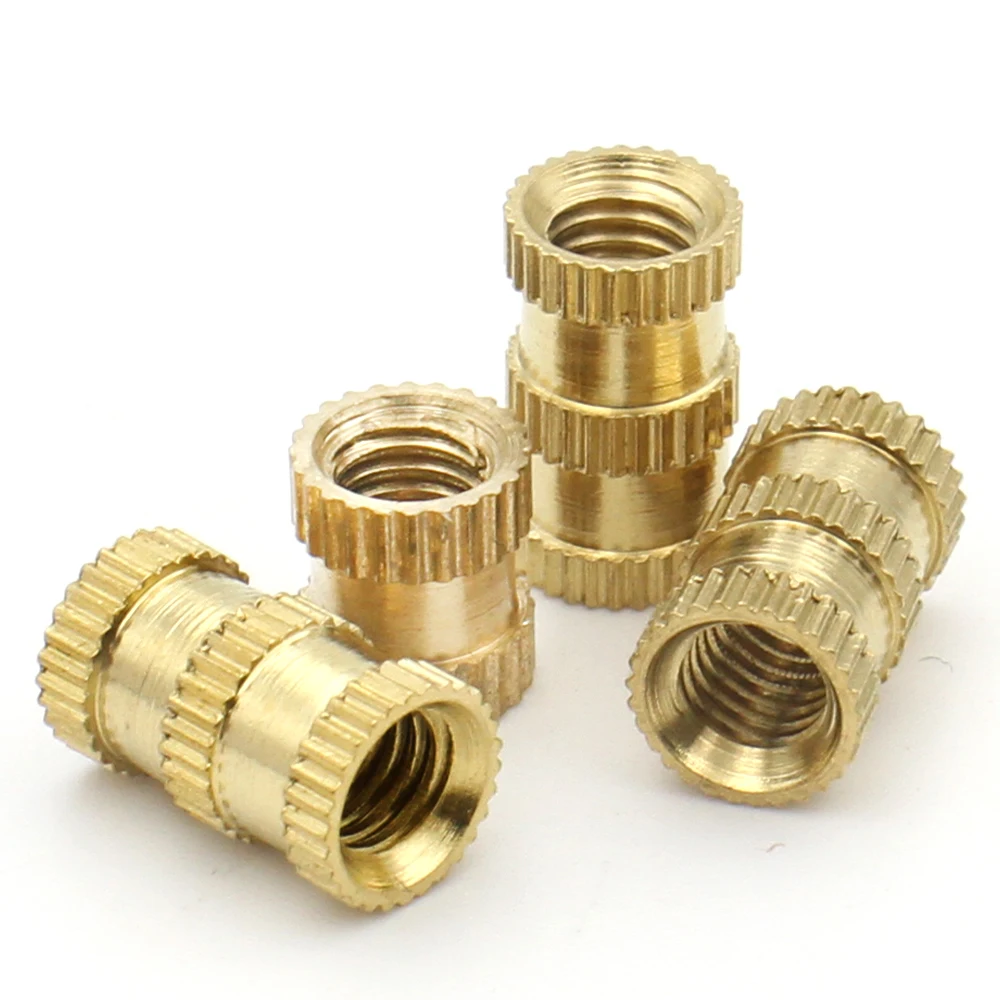 Description Picture 3 of item20/50/100pcs M1.4 M1.6 M2 M2.5 M3 M4 M5 M6 M8 M10 Brass Insert Nut Injection Molding Brass Knurled Thread Inserts Nuts