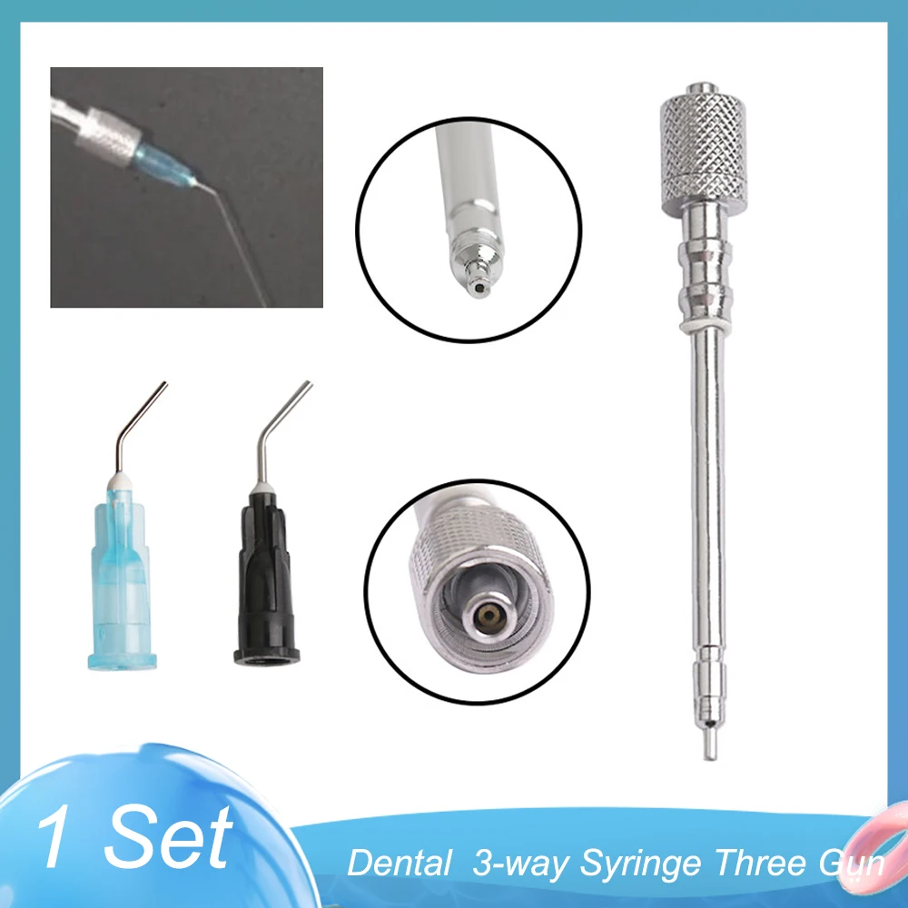 

1Set Dental Handpiece 3-way Syringe Three Gun Transfer head conversion head Rod Root Canal Irrigation Spray Nozzle oral rinse