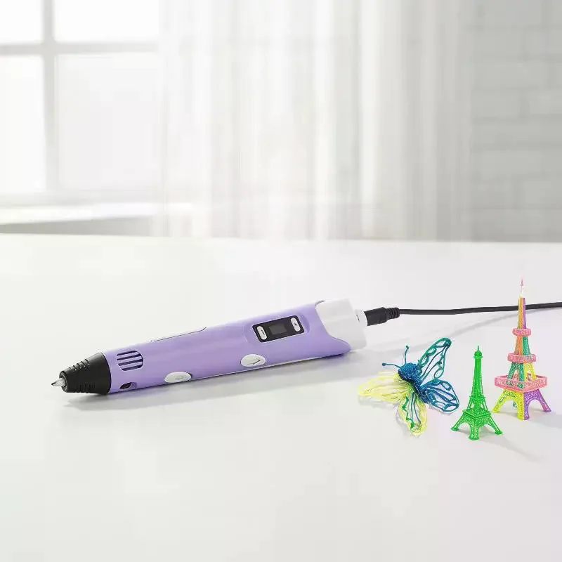 3D 프린팅 펜 디지털 디스플레이 지능형 펜으로 낙서, 그래피티, 예술 작품을 만드는 USB 케이블 포함