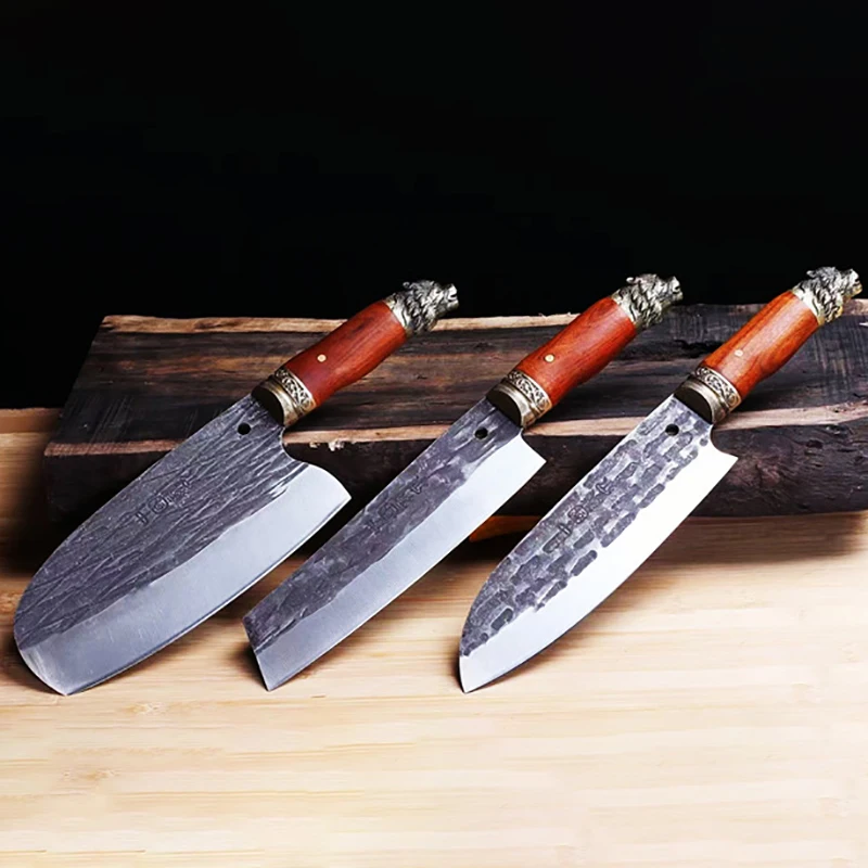 

Кухонные ножи Longquan острый измельчитель для нарезки мясника сантоку накири шеф-повар Gyutou ручная работа кованый нож