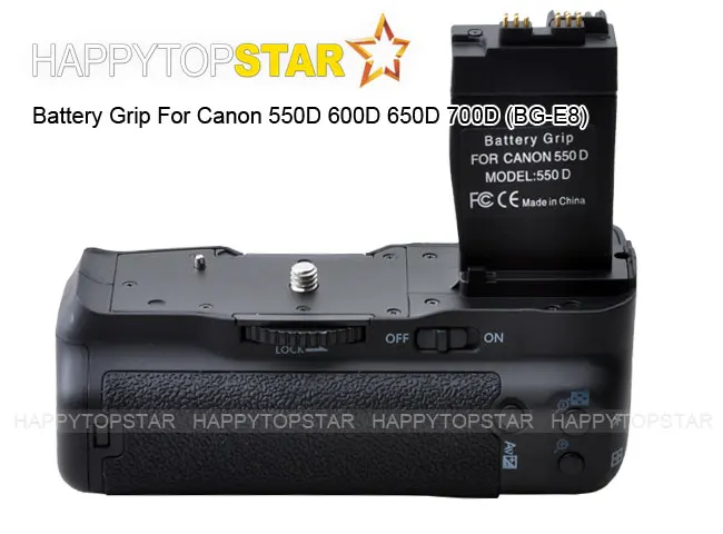 Multi-power Vertical Battery Grip for Canon EOS 550D(Rebel T2i) 600D(T3i) 650D (T4i) 700D (T5i)(Canon BG-E8) w/Infrared Remote