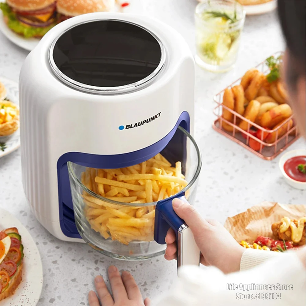 Air Fryer 8L, forno elétrico quente sem óleo para cozinhar sem óleo  saudável e com baixo teor de gordura, assar e grelhar, temporizador e  controle de temperatura, cesta antiaderente, 1400W (branco)