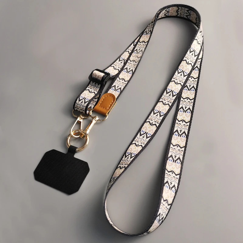 Stylish Butterfly Heart Nylon Crossbody Phone Lanyard with Anti-Lost Design