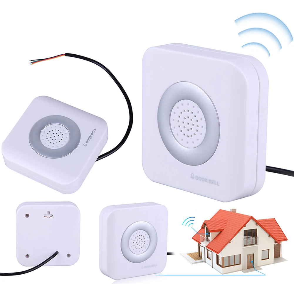 Wired Doorbell Front Door Bell DC12V 20mA Wired Four-Wire Dingdong Electronic Wall-mounted