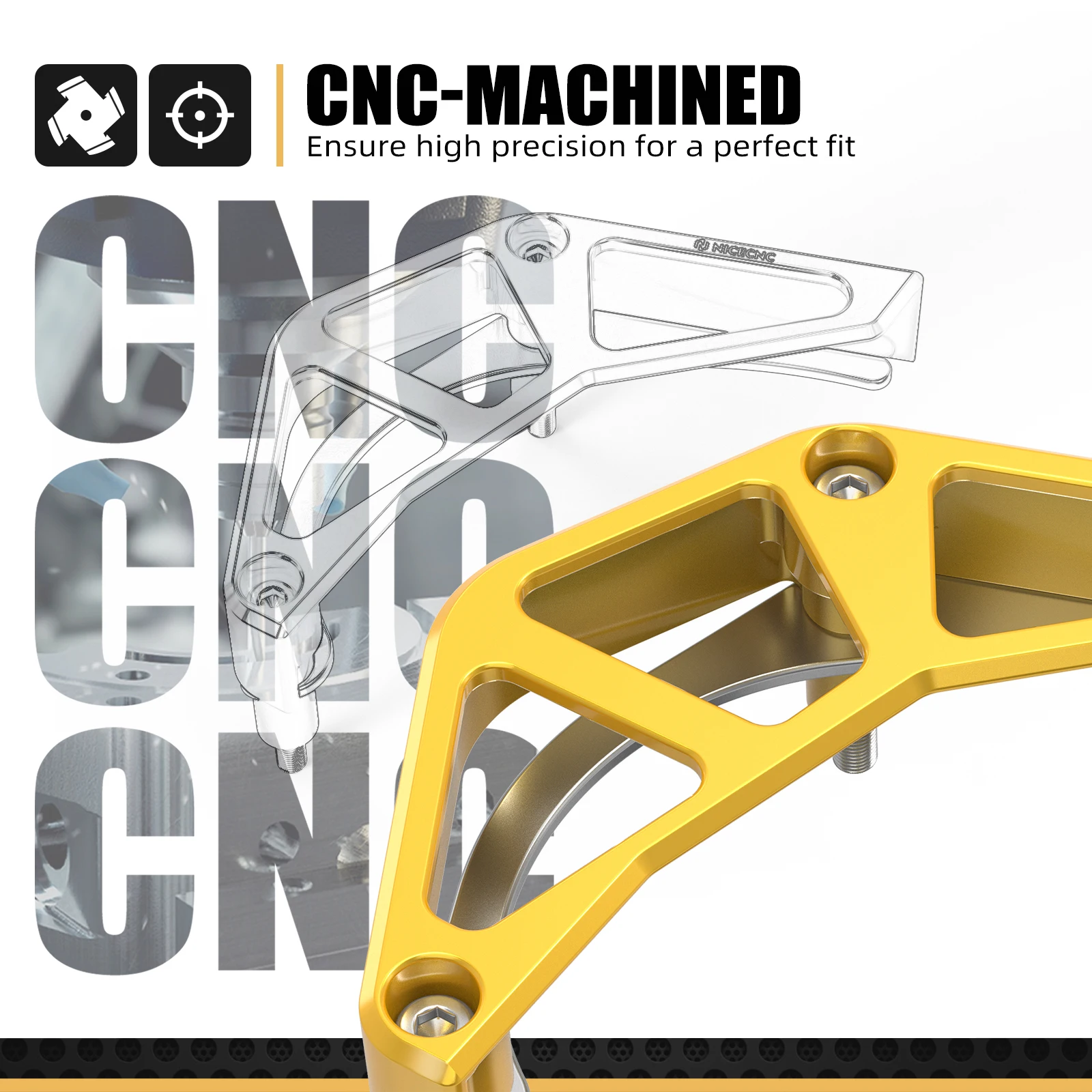 NICECNC Für Suzuki DRZ400SM DRZ400S DRZ400 S SM 2000–2024 2023, Kupplungsarm, Hebelhalterung und vorderer Kettenschutz, Kettenradschutz – Detail 9