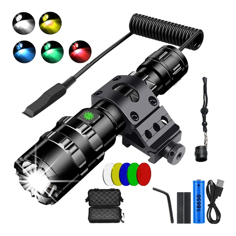 

1 Set LED Flashlight LED Waterproof Fishlights LED Outdoor Camping Fishlights Car Lightingtorch Lights L2 USB Rechargeable