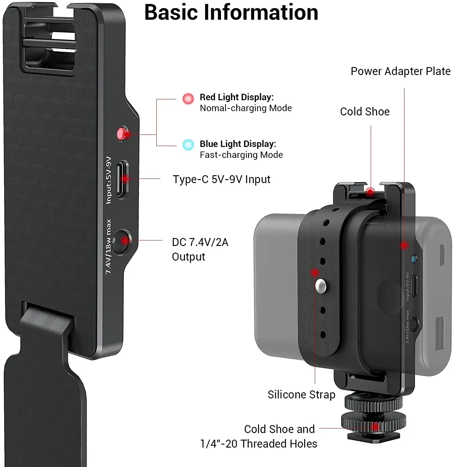 Adaptador Smallrig Power Bank Câmeras Mirrorless e Cine Sony Canon Bmpcc 4k 6k com Montagem de Sapatos Frios 3085 - Image 5