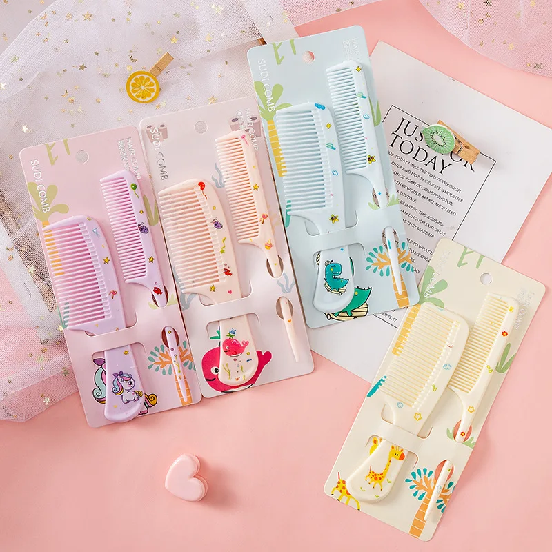 Hair comb 2Pcs cartoon animal baby children's hair comb set