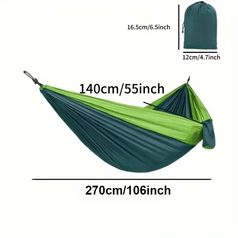 Double Portable Hammock for Camping Lightweight Nylon Parachute Hammock for Backpacking Travel Beach Backyard Patio Hiking 6