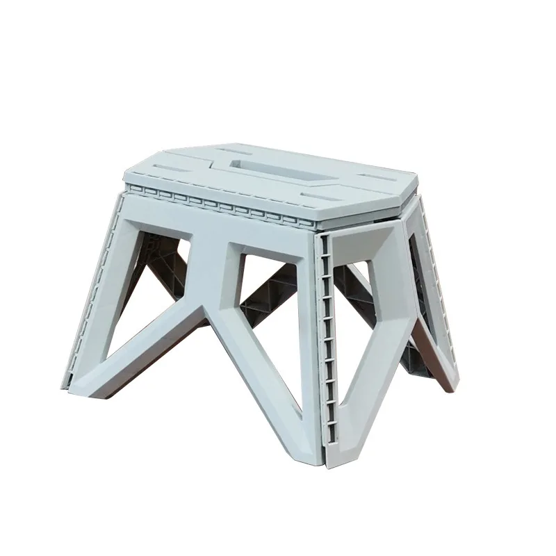 Japanese-style Portable Outdoor Folding Stool, Camping Fishing Chair, High Load-Bearing, Reinforced PP Plastic Triangle Stool