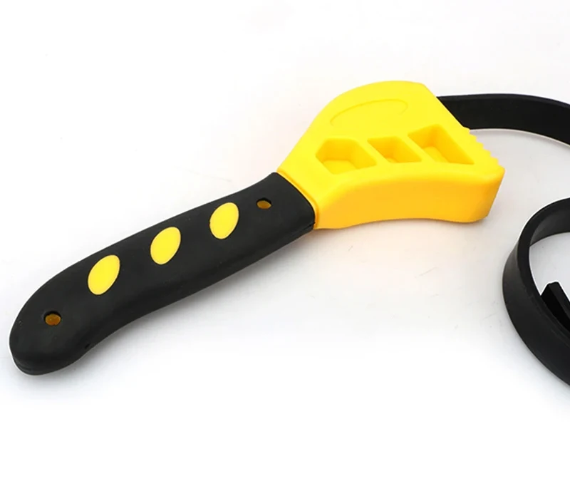 Hohe Qualität Multifunktionale Gürtel Schlüssel Öl Filter Puller Strap Spanner Kette Schlüssel Strap Opener Flasche Opener Wrench Tool – Detail 5