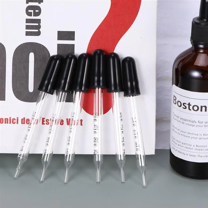 Pipette In Vetro Con Testa In Gomma - 10 Pezzi Da 1ml Con Spazzole Di Pulizia - Per Oli Essenziali E Liquidi - Foto 11