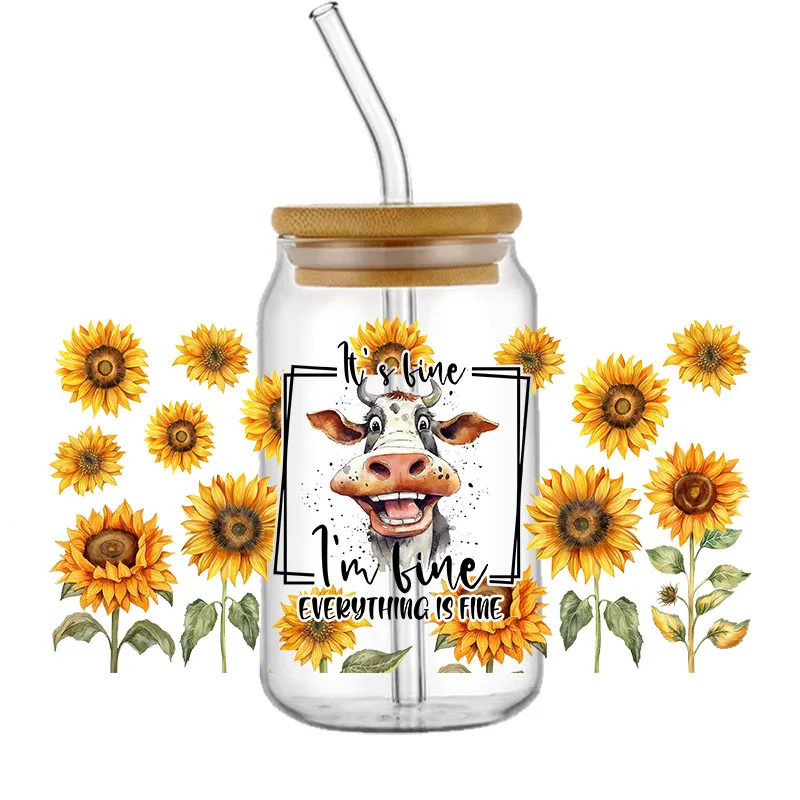 

Cartoon UV DTF Cup Wrap Transfer Sticker for 24oz Glasses Wraps Cup Can DIY Waterproof Easy To Use Custom Decals