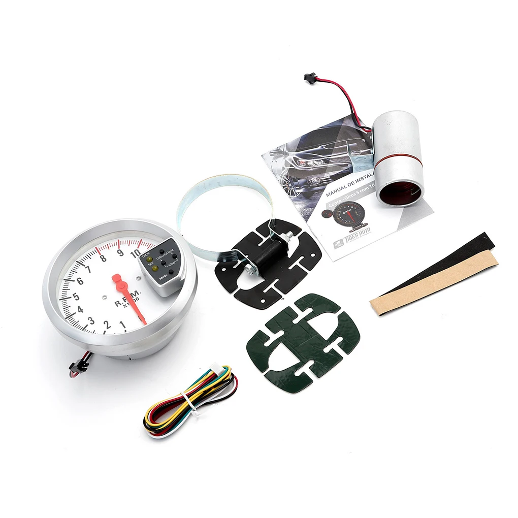 Universal 5 Inch Car Truck Tachometer Motorcycle Scooter Colorful Backlight Adjustable Rotation Speed Meter Modification