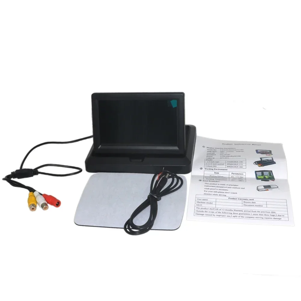 Display per auto CCD a colori da 5.0 "5 pollici pieghevole nuovo schermo digitale ingresso Video a 2 canali lettore DVD Monitor DC 12/24V - immagine 6