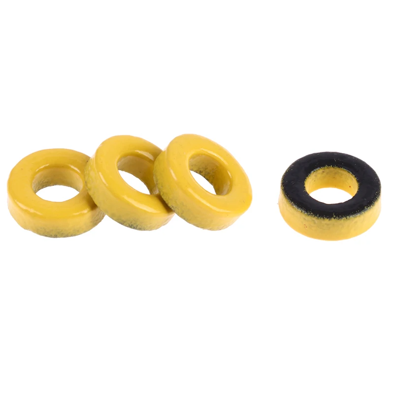 Hot 5pc T37-6 T37-2 T50-2 Iron Powder Cores 9.5*5.2*3.3mm AL=3.0nH/N2 8.5uo Iron Dust Ferrite Toroid Core Coating Yellow Gray