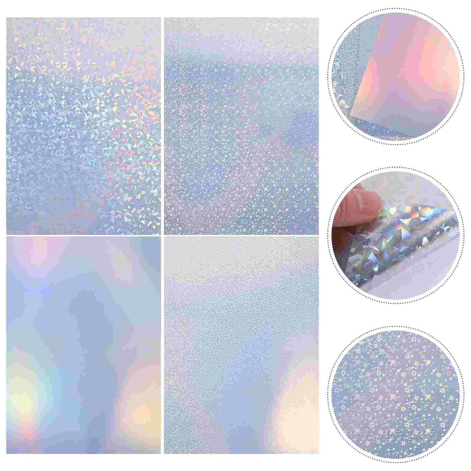

20 Sheets Holographic Printing Paper Sticker Printer Label Decal Heat Sensitive Large Waterproof Stickers The Pet Labels