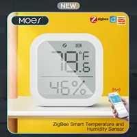 MOES Tuya ZigBee Smart Home Temperature And Humidity Sensor With LED Screen Works With Google Assistant and Tuya Zigbee Hub