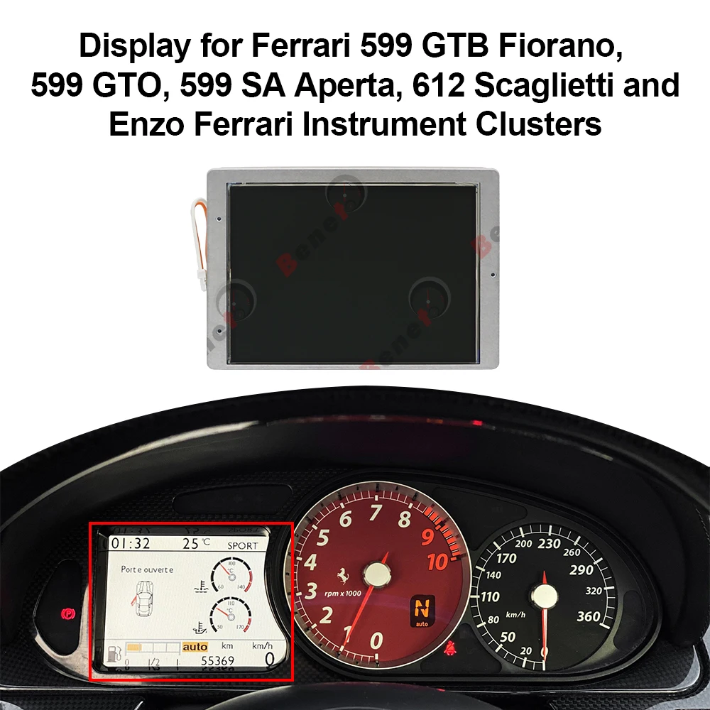  599 GTB Fiorano, 599 GTO, 599 SA Aperta Instrument Clusters  ÷