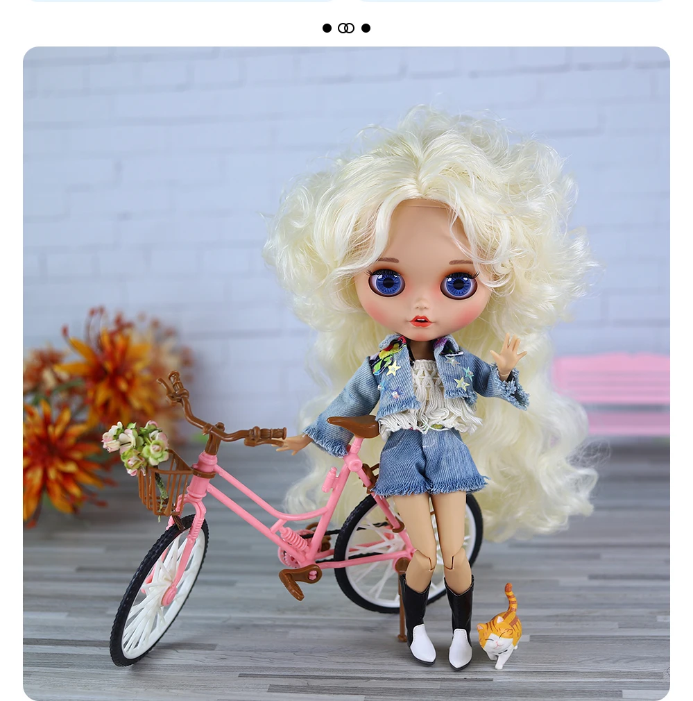 Ashley – Premium Custom Neo Blythe Doll with Blonde Hair, Tan Skin & Matte Smiling Face 12 Ashley – Premium Custom Neo Blythe Doll with Blonde Hair, Tan Skin & Matte Smiling Face 12