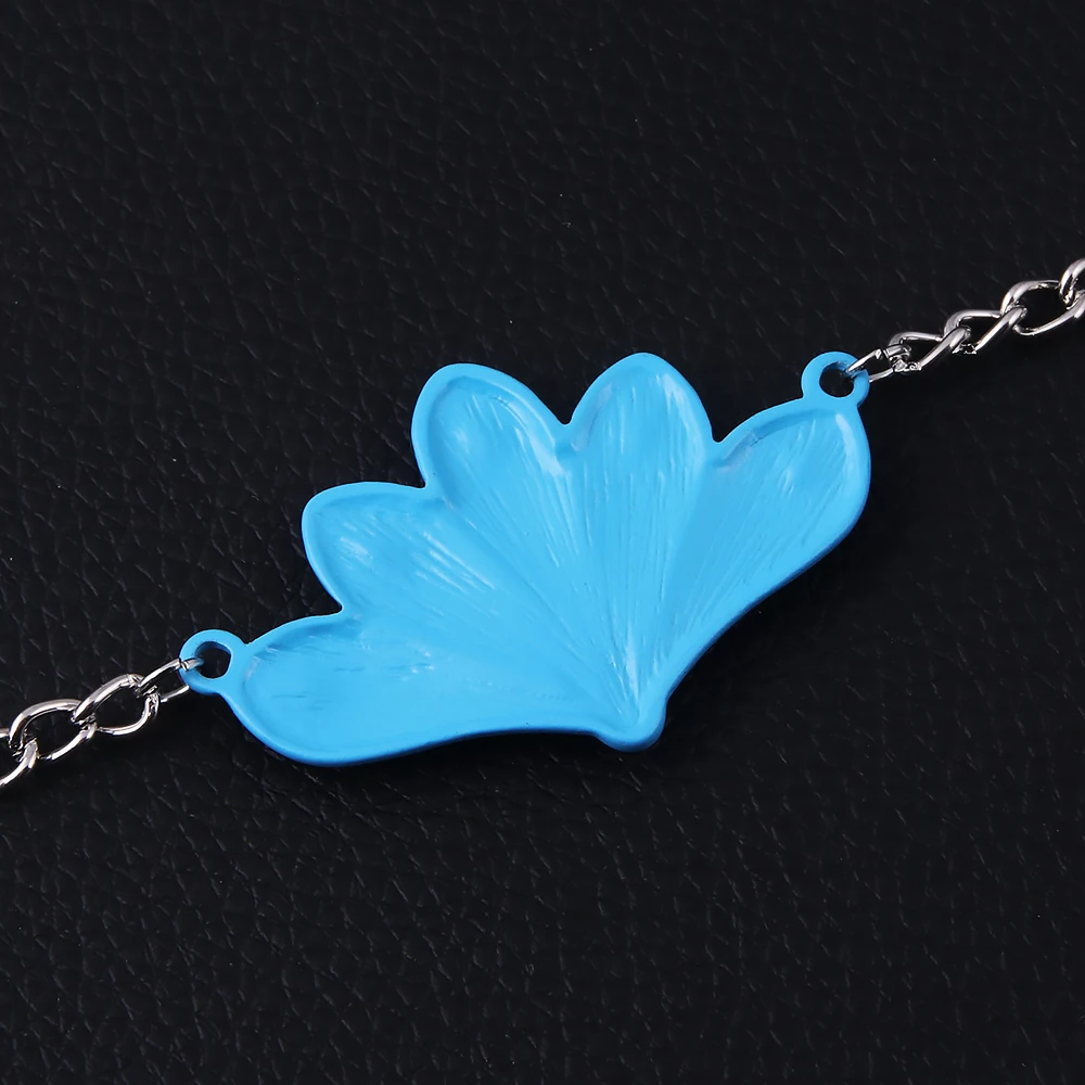 Cartoon Cute Blue Peacock Orange Shrimp Tail Oil Dropping Enamel Pendant Keychain Girl Necklace Musical Snake Bracelet Jewelry