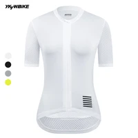YKYWBIKE Women Cycling Jersey Short Sleeve Slim Female Bicycle Jersey Road Bike Shirt Pro Team Cycling Clothes Breathable 2