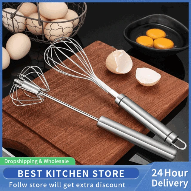 304 Stainless Steel Kitchen Accessories  Semi Automatic Mixer Egg Beater  Manual - Egg Tools - Aliexpress