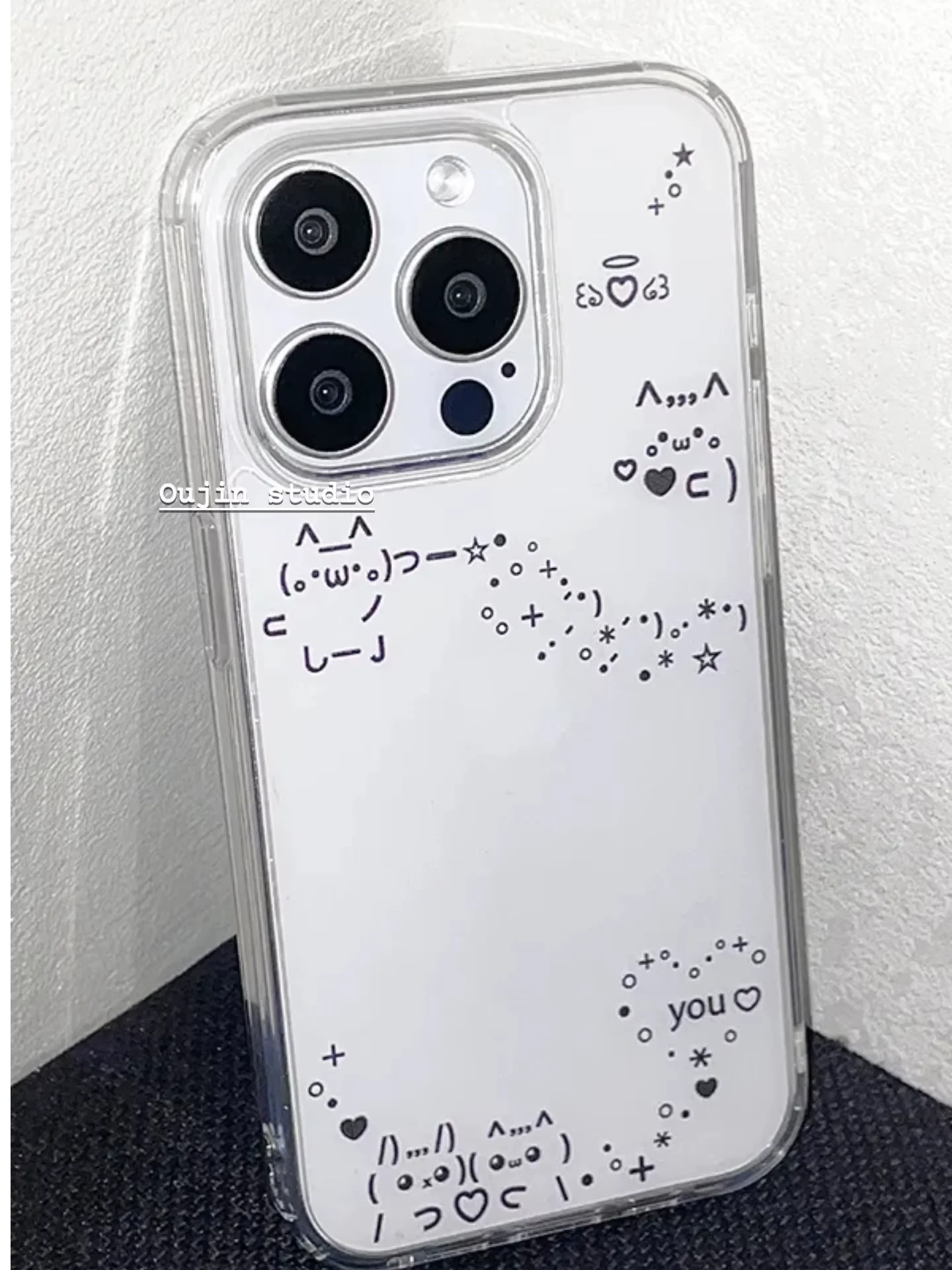 รูปสินค้า เคสใสลายเส้นน่ารักสไตล์เกาหลี สำหรับ iPhone ทุกรุ่น