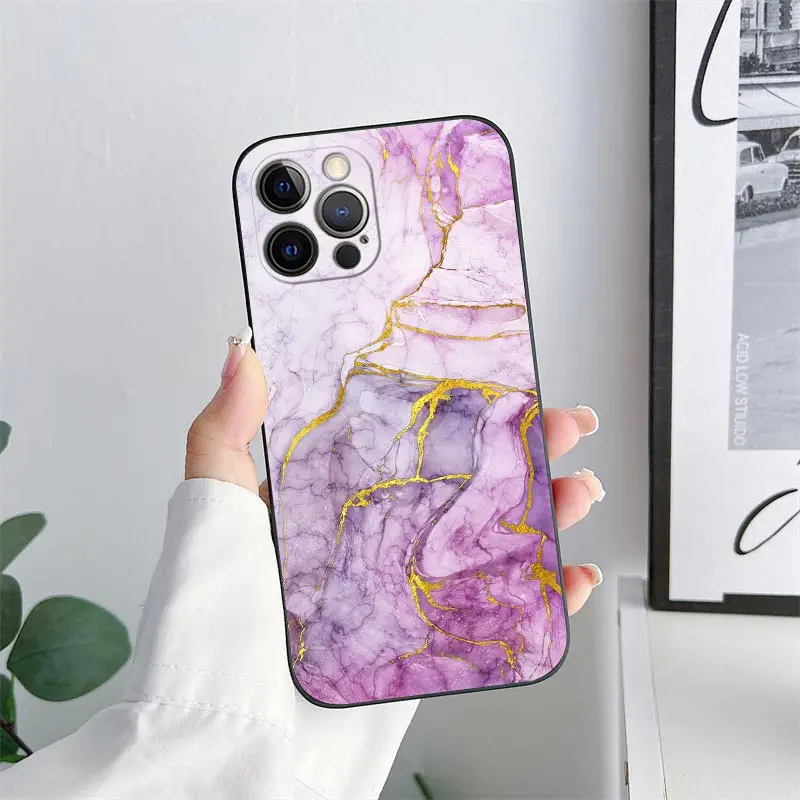 Flowing Color Marble Pattern Phone Case Cover
