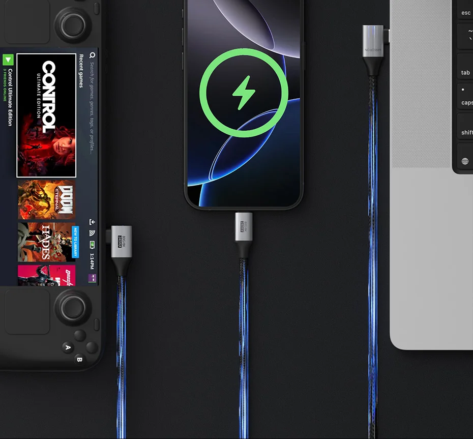 Hagibis USB4 USB-C Cable 80Gbps 240W Right Angle 8K