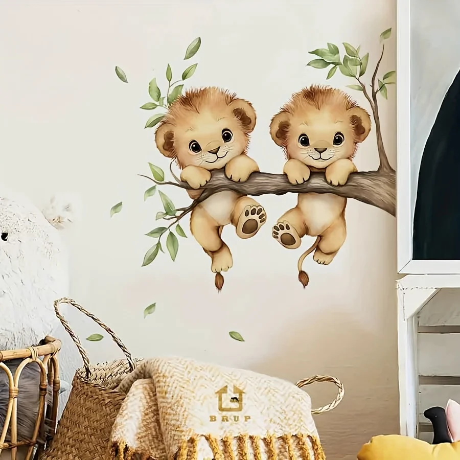 Cute Lion Cub Wall Art - Realistic Animal Print Decoration
