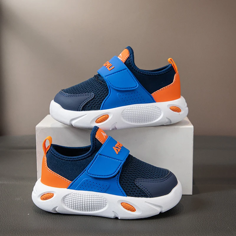Boys Girls Casual Sneakers Colorblock 2025 New Autumn Children Shoes Non-slip All-day Comfort Chic School Sports Sneakers Soft