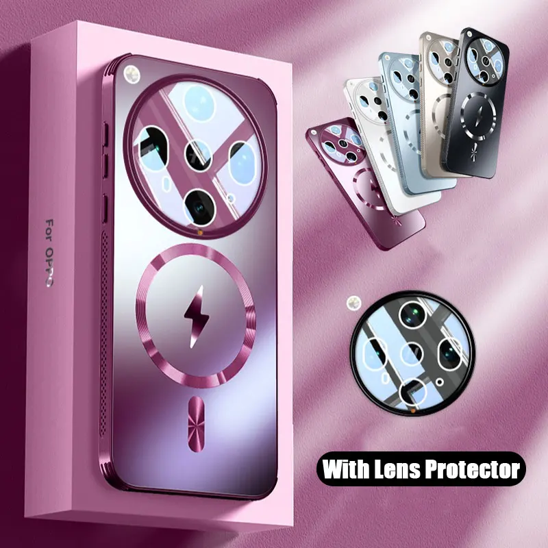 Magsafe-Compatible Frosted Shockproof Case with Lens Protection