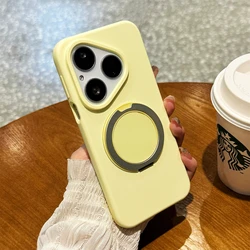 Liquid Silicone Anti - Drop Protective Phone Case with Bracket - Soft, Durable Cover (Pura80)