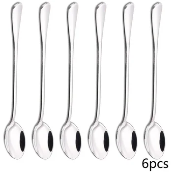 6pcs Long Stainless Steel Spoons 1