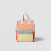 Colored Two-shoulder Bags Boys And Girls Brand New Casual Fashion Breathable Light Backpacks Kids Simple Canvas Bags Outdoor 1