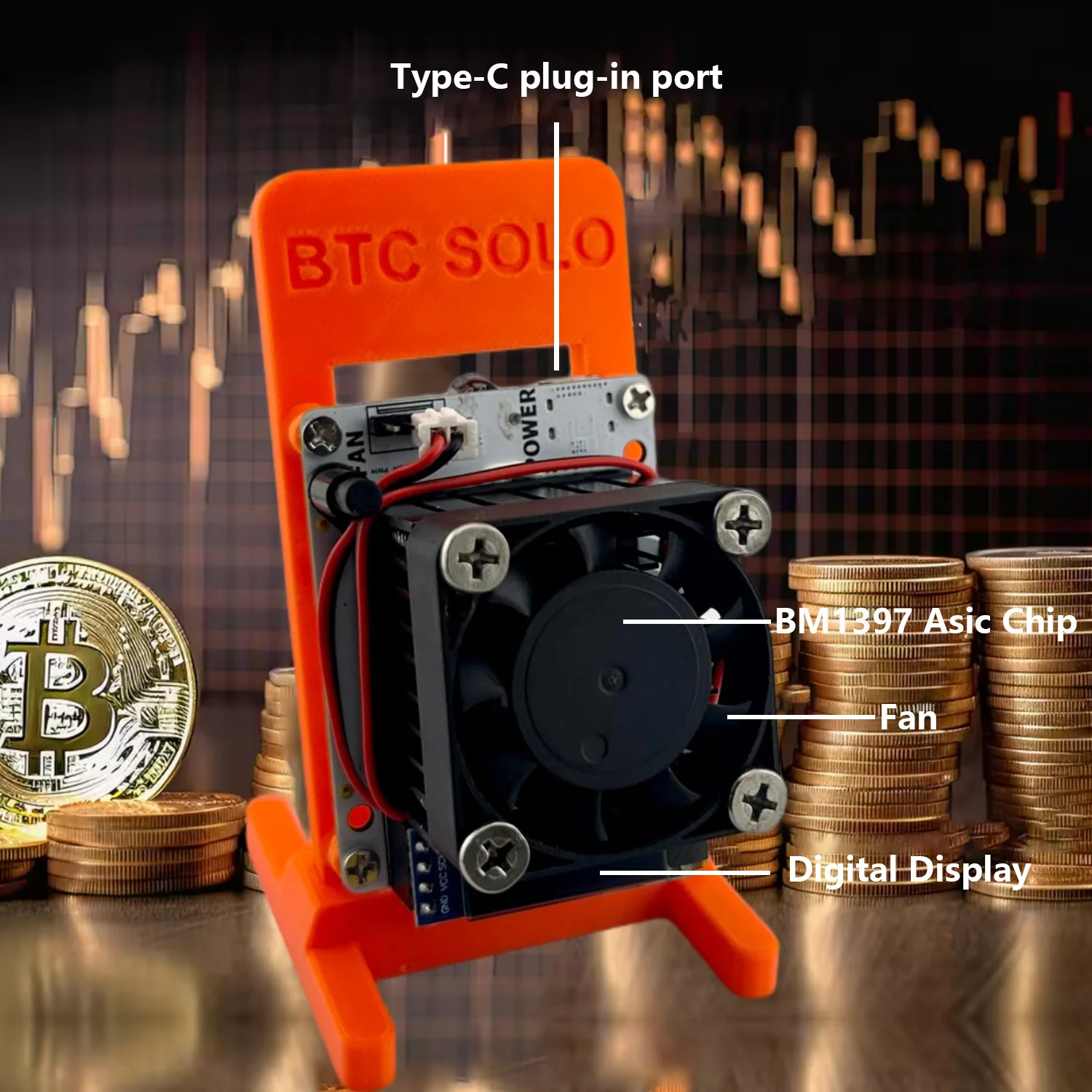 Bitdsk N8 Solo Miner 200Gh/s Miner Home Mining BM1397 Asic Chip BTC Miners Cryptos Mining device