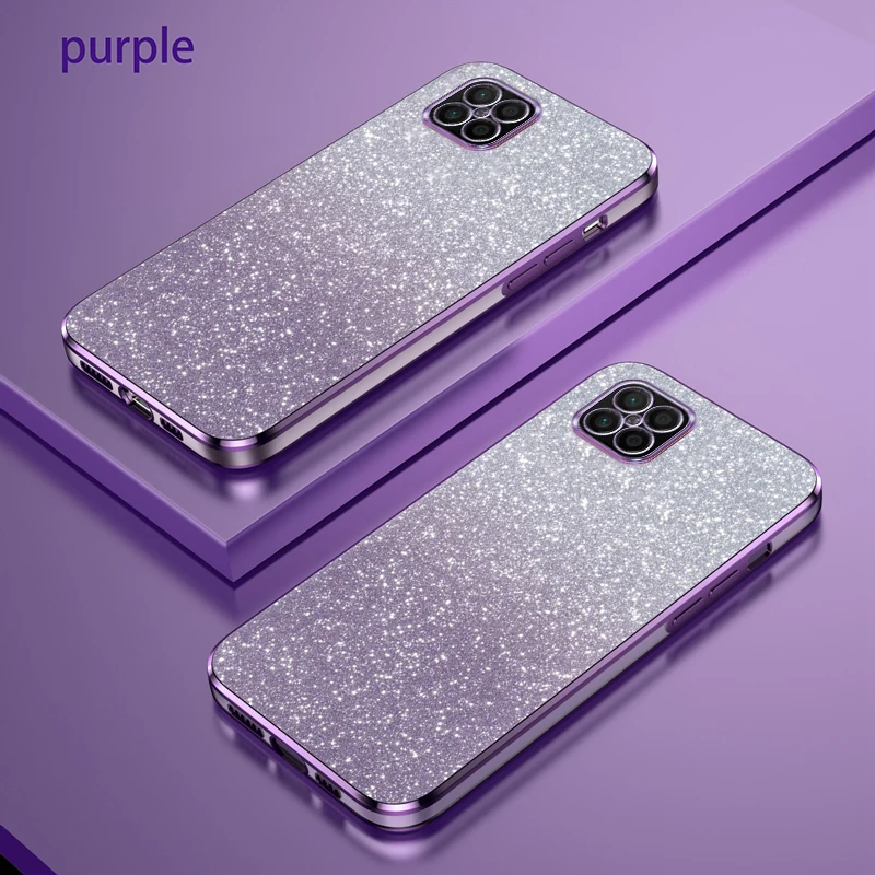 Per Honor X8 Custodia Honor X8 4G Custodia Per Telefono Honor X8 X8 4G Cover Posteriore In Silicone Con Placcatura Glitter Sfumata Di Lusso Funda