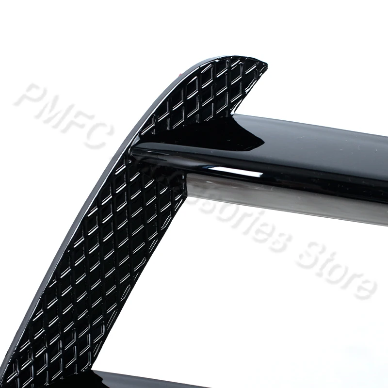 Car Bumper Spoiler PMFC For Mercedes For Benz W176 A200 A250 A260 A45 AMG 1Pair Car Black Carbon Pattern Rear Bumper Splitter Spoilers Canard