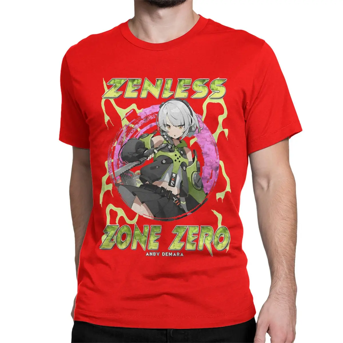 thumbnail image 1 of Camisetas de algodón Zenless Z Zero Anby Demara para hombre y mujer, camisetas de manga corta con cuello redondo, tallas 4XL, 5XL y 6XL., 1 of 7