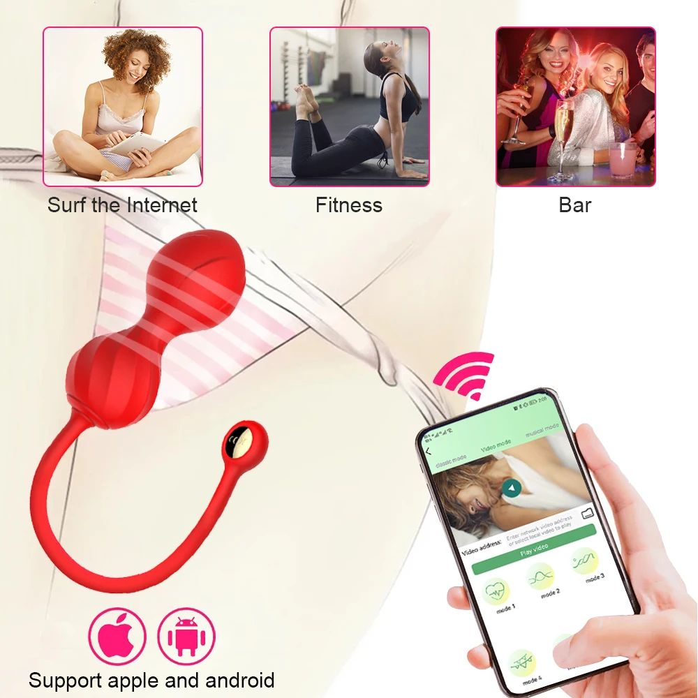 Wireless App Vagina Balls Vibrator for Women Tighten Vagina Muscle Trainer Kegel Ball Egg Intimate Sex Toys for Adults 18 Couple