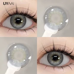 Natural Beauty Colored Contact Lenses - Grey, Brown, Blue & Green (Yearly) (Wonderstruck Grey)