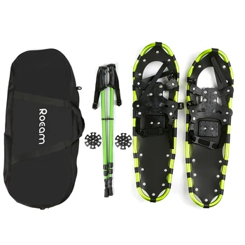 ROEAM Outdoor Snowshoes with Adjustable Poles Carry Bag Skis 1