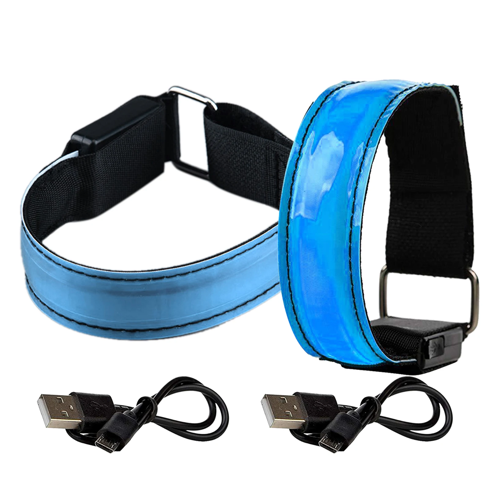 LED Luminous Armbands Glow Bracelet Running Lights USB Rechargeable
