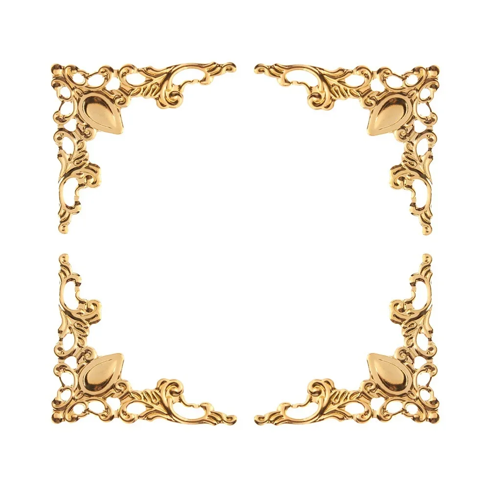 20pcs/40pcs Metal Corner Brackets 40mm for Photo Frame Furniture Protector Decorative stainless steel angle bracket furniture hardware angle bracket angled furniture hardware angle connector furniture corner protector decorative corner cover metal decorative protectors
