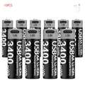 USB AA 3400mWh 10PC