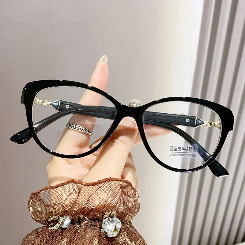 2024 New 3 in 1 Progressive Multifocal Reading Glasses Fashion Women Anti-blue Eyeglasses Easy To Look Far and Near -1.0 To +4.0 4