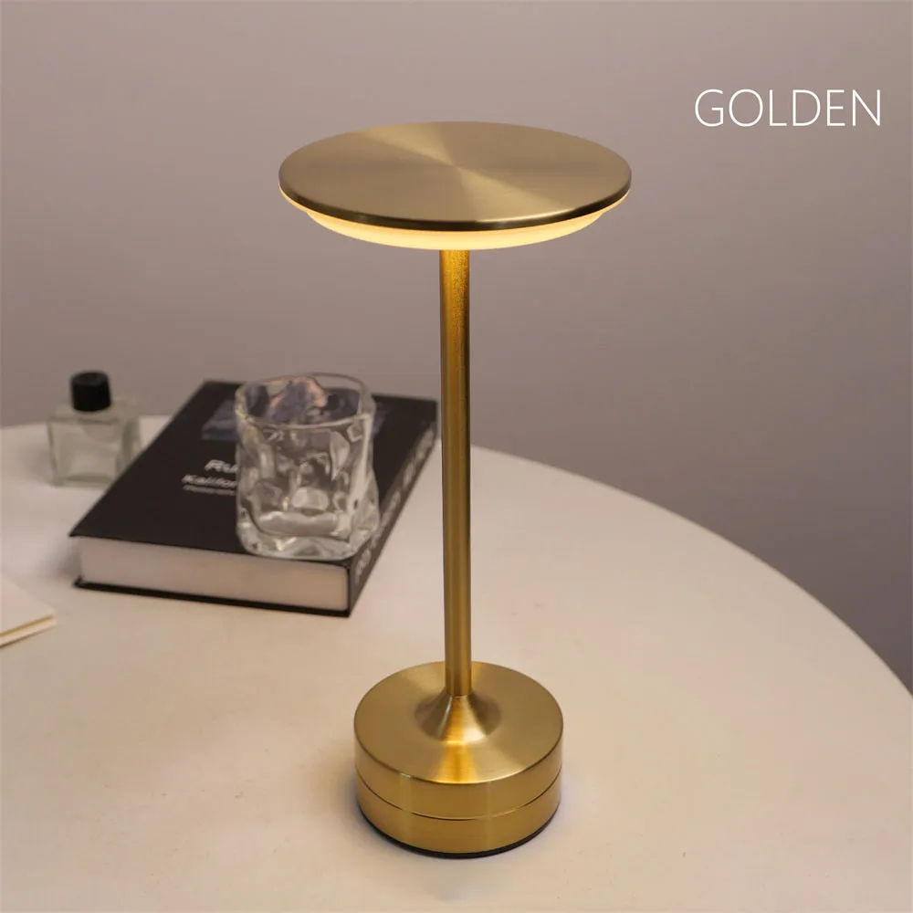 Rechargeable Table Lamp Touch Sensor Desktop LED Night Light Wireless Reading Lamp For Restaurant Hotel Bar Bedroom Decor Light 2